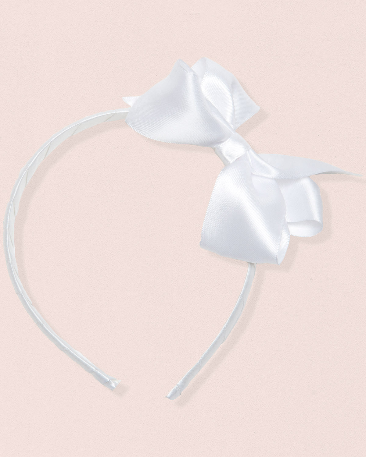Headband White Satin - Hairbow
