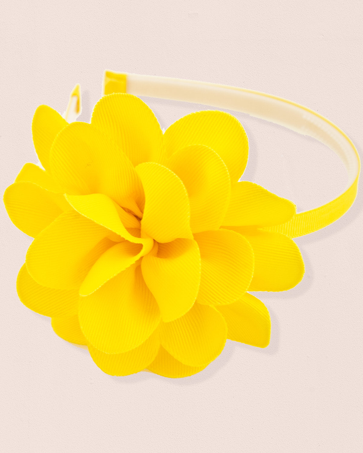 Flower Yellow Gros Grain Headband