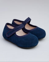 Isabelle Navy Suede Baby Mary-Jane Shoe