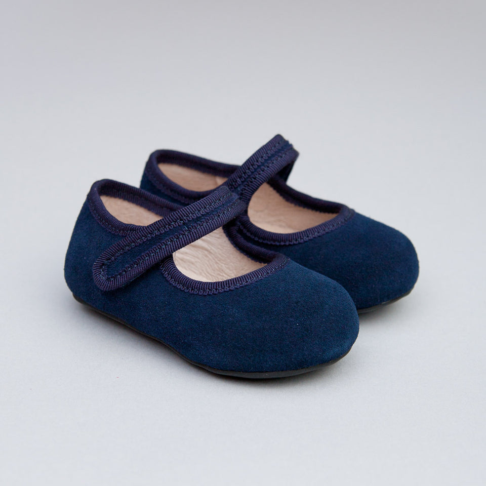 Isabelle Navy Suede Baby Mary-Jane