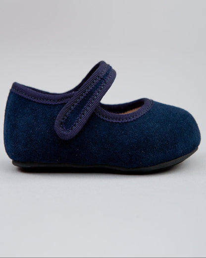Isabelle Navy Suede Baby Mary-Jane - Shoe
