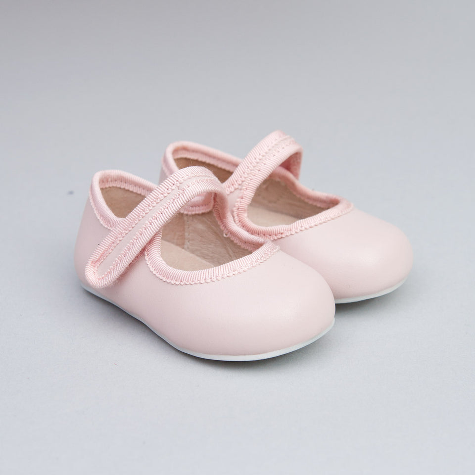 Isabelle Pink Leather Baby Mary-Jane