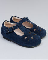 Josephine Navy Suede T-Bar Shoe