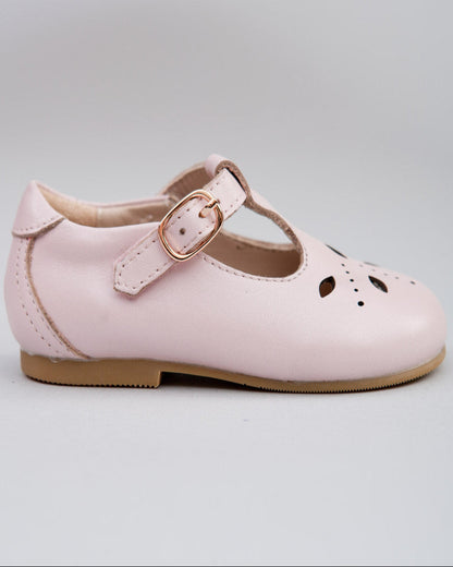 Josephine Pink Leather T-Bar Shoe - Shoe