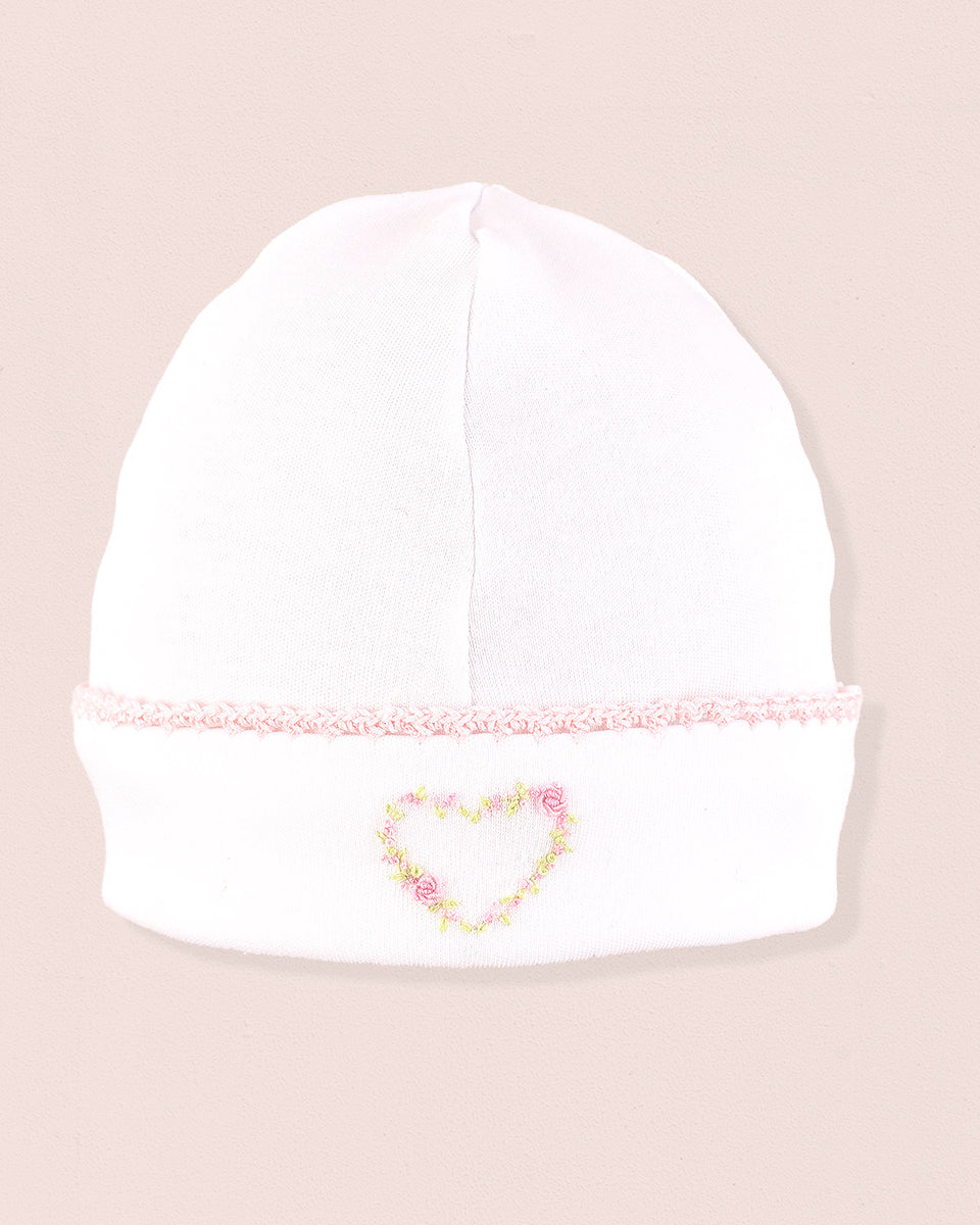 Pima Embroidered Heart Hat