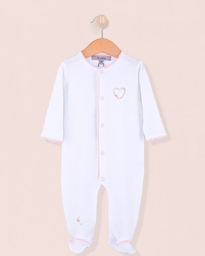 Pima Embroidered Heart Stretchie - Stretchie