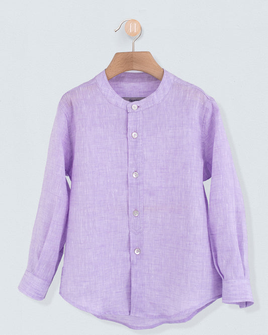lavender linen top