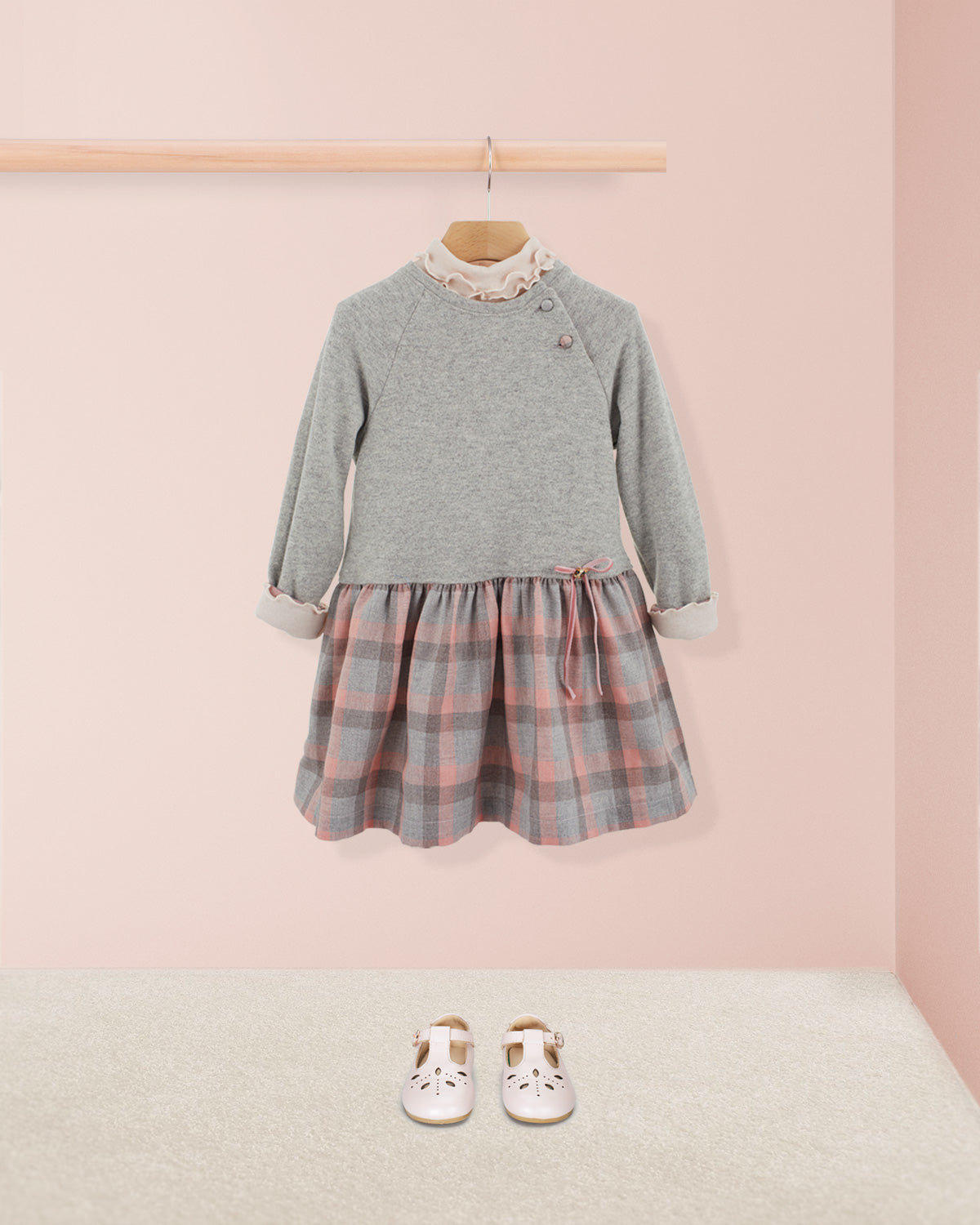 Nicole Sepia Pink Jersey Dress - Dress