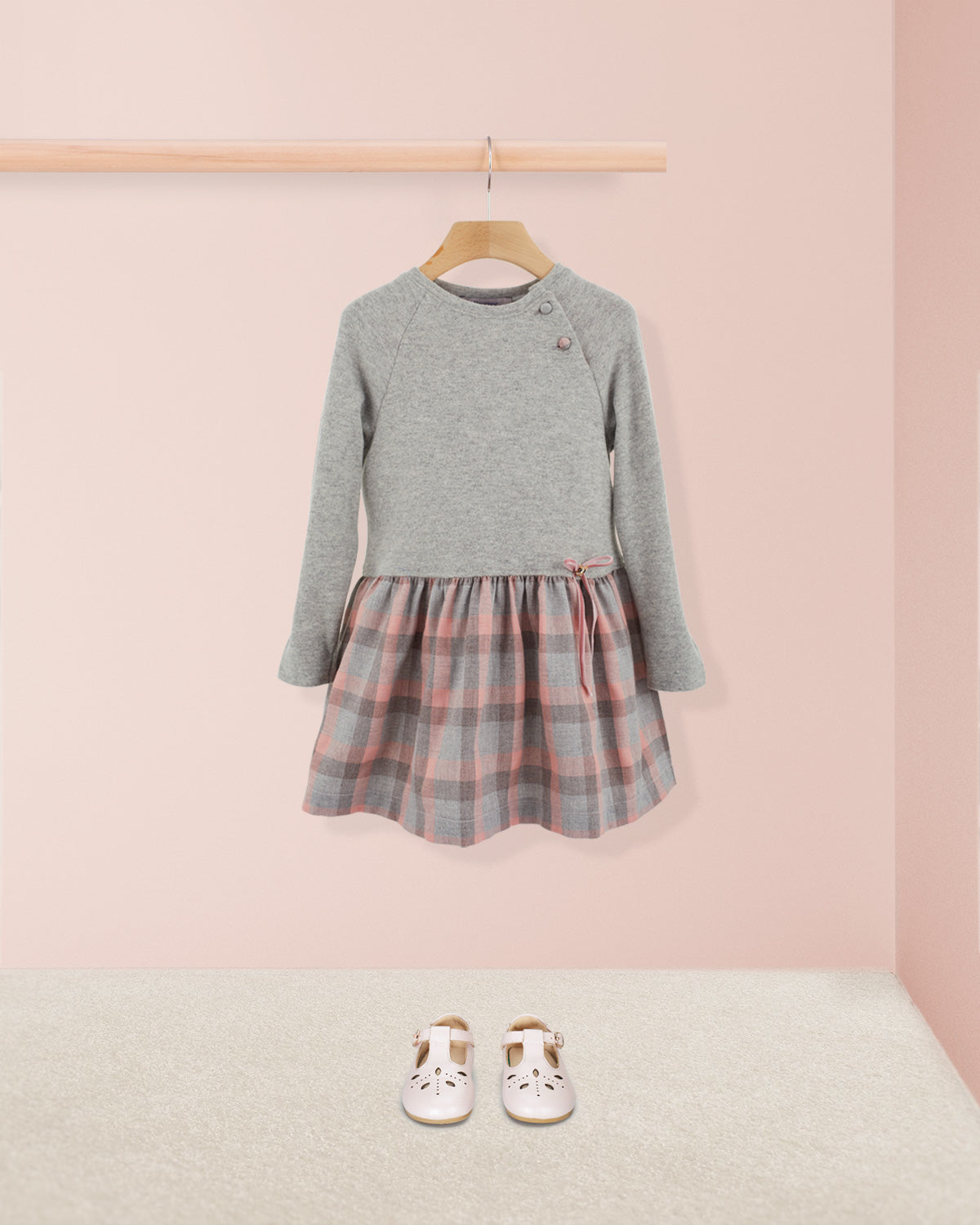 Nicole Sepia Pink Jersey Dress - Dress