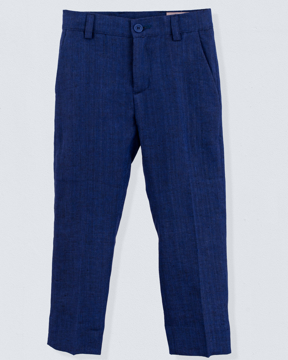 Oliver Summer Navy Linen Pant