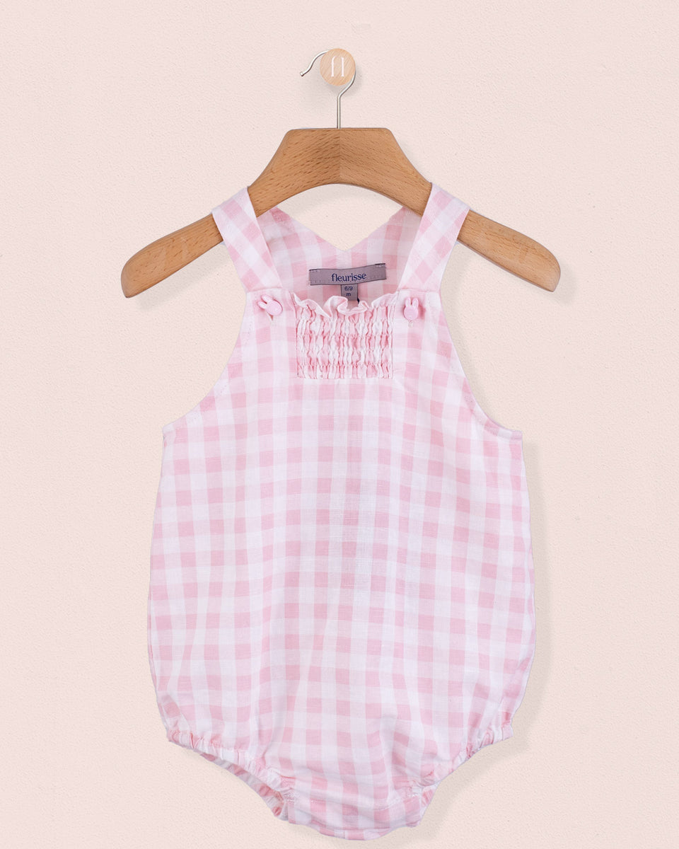 Palm Beach Pink Gingham Linen Bubble