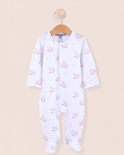 Pima Pink Rocking Horses Stretchie - Stretchie