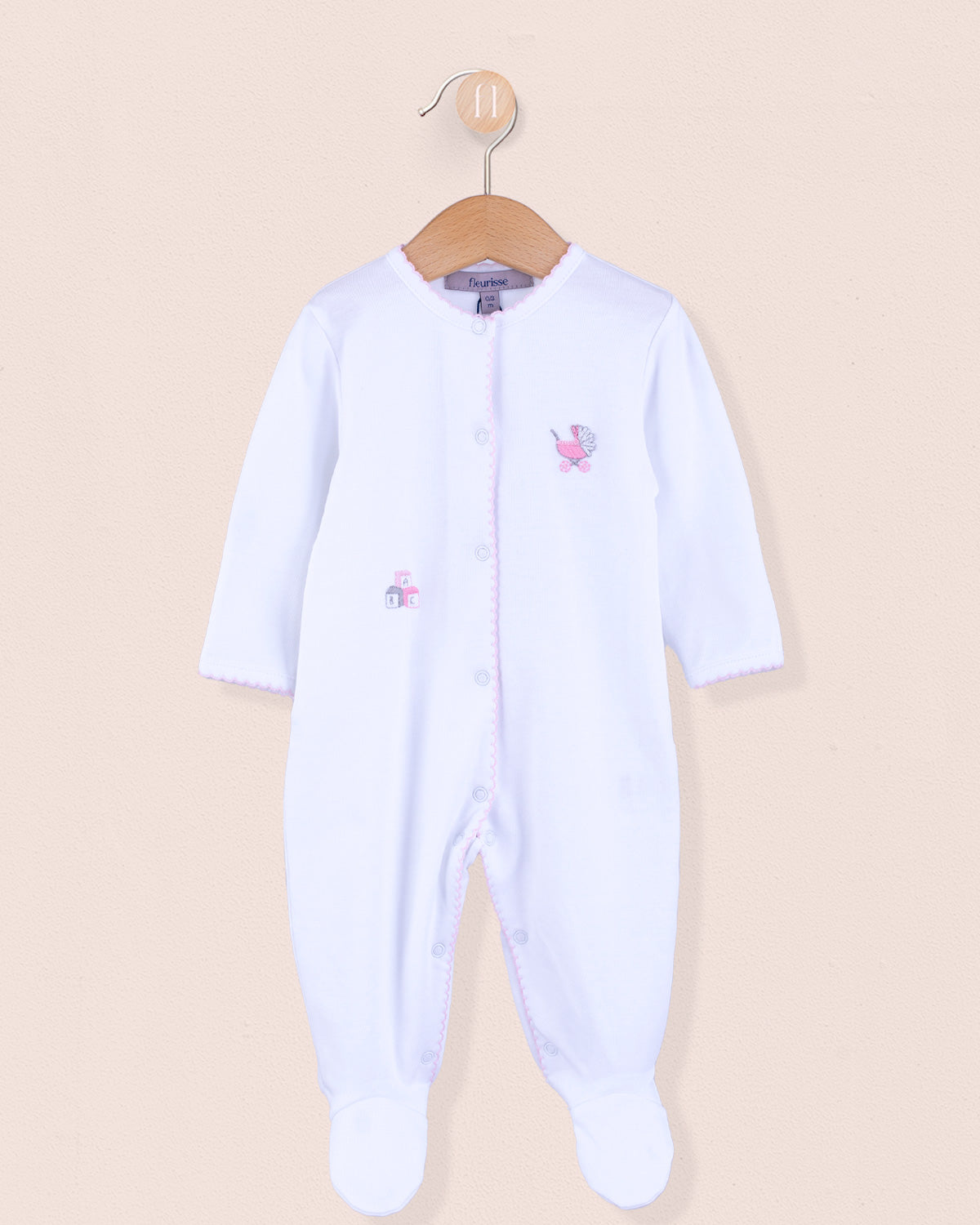 Pima Embroidered Stroller Stretchie - Stretchie