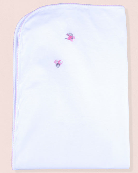 Pima Embroidered Stroller Receiving Blanket - Blanket