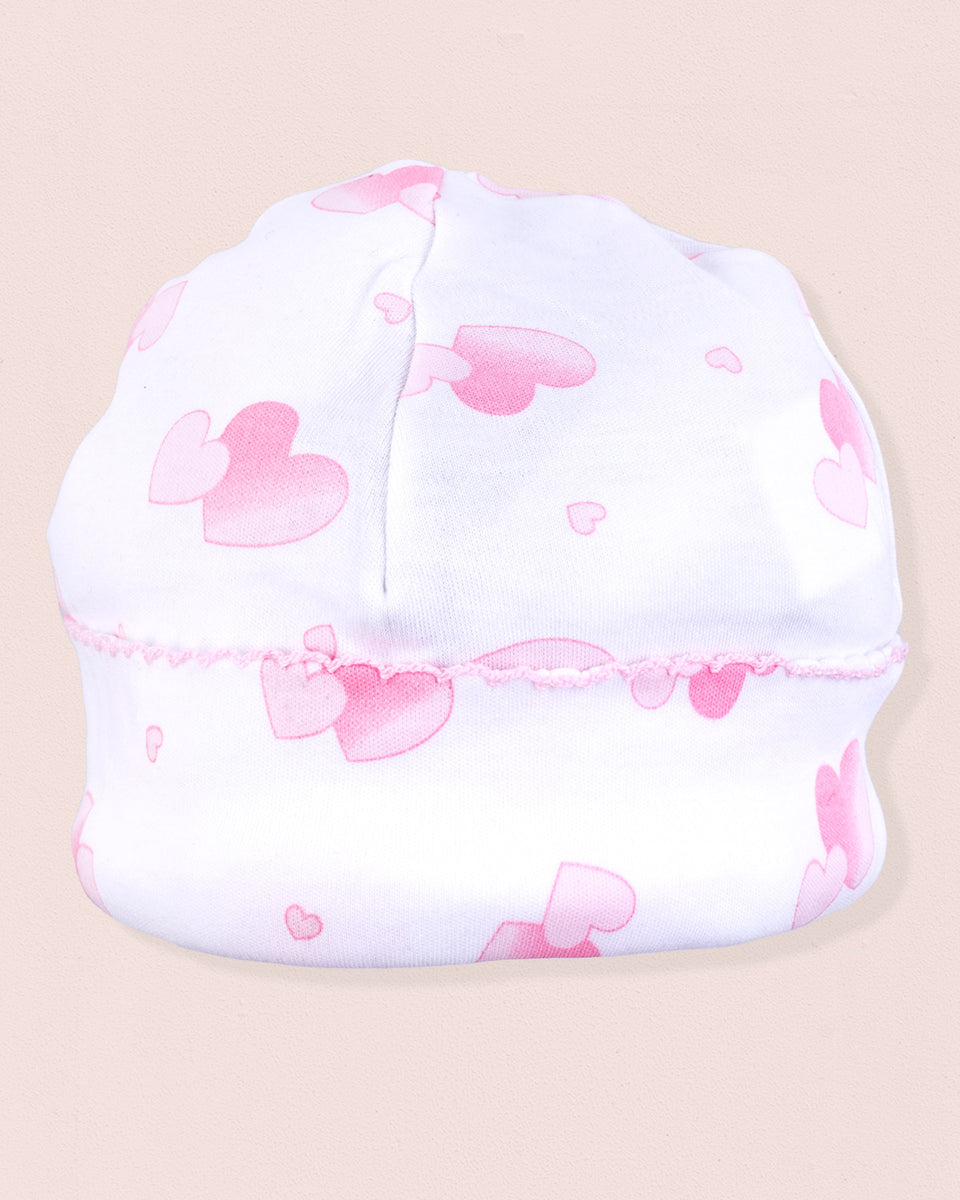 Pima Pink Hearts Hat