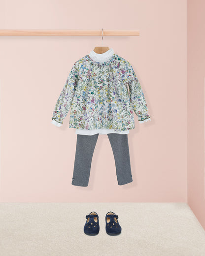 Ruffle Tunic Liberty Forest Flowers - Tunic