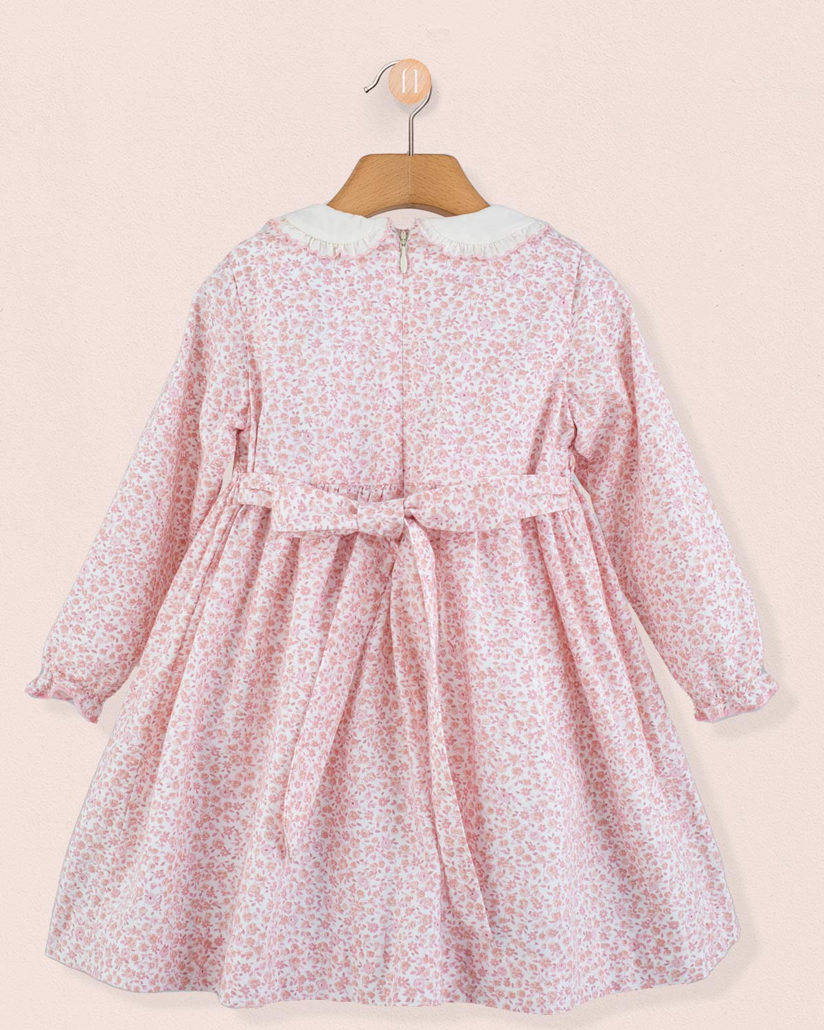 Fiorella French Pink Floral  Smock - Smocked Dress