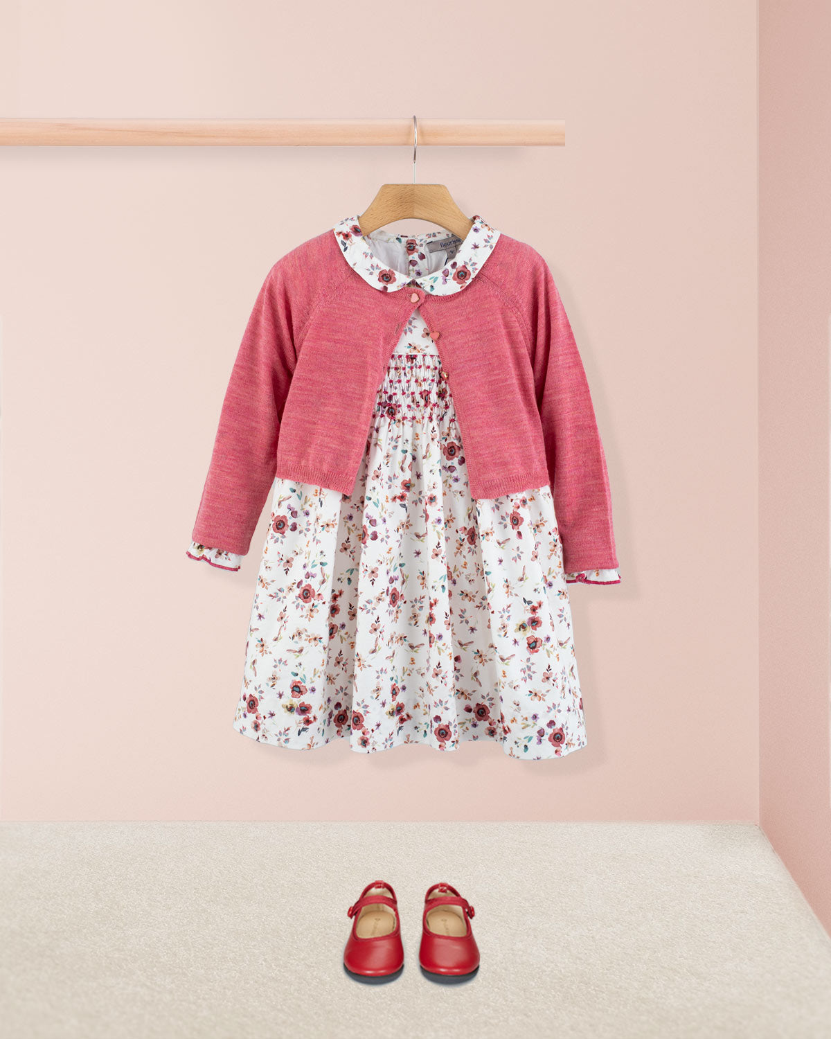 Violetta Tuscany Mauve Floral - Smocked Dress