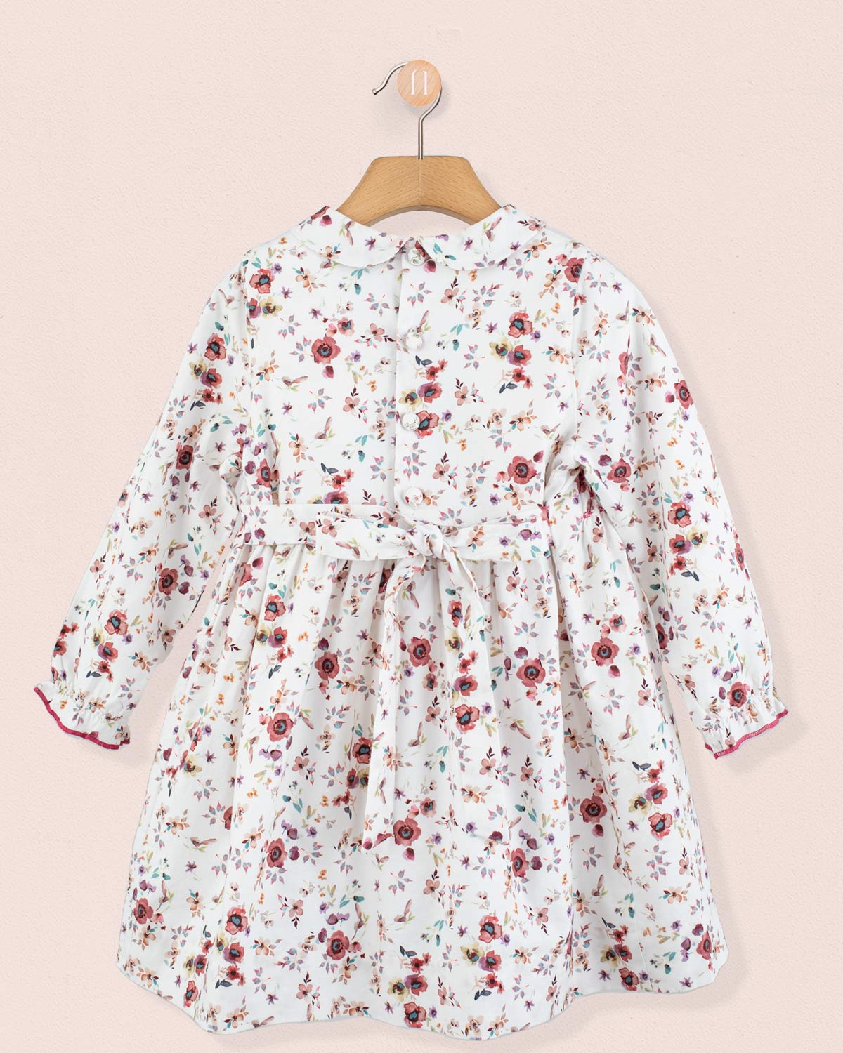 Violetta Tuscany Mauve Floral - Smocked Dress