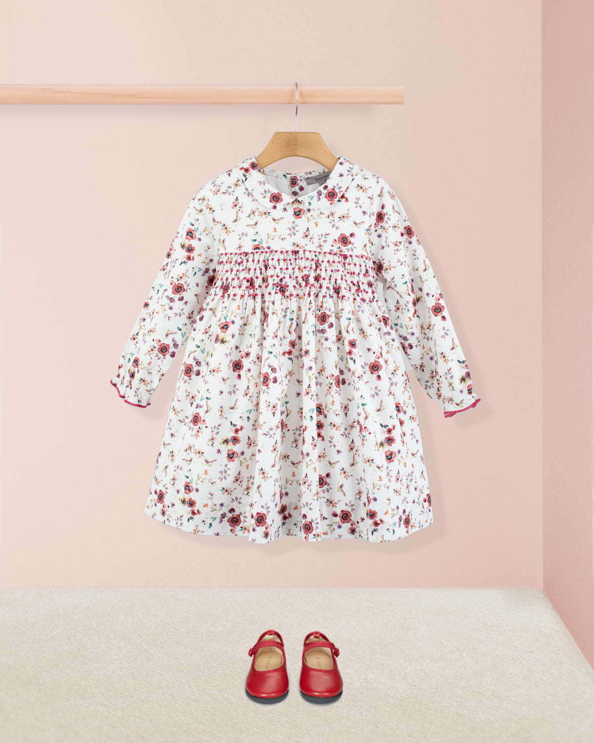 Violetta Tuscany Mauve Floral - Smocked Dress