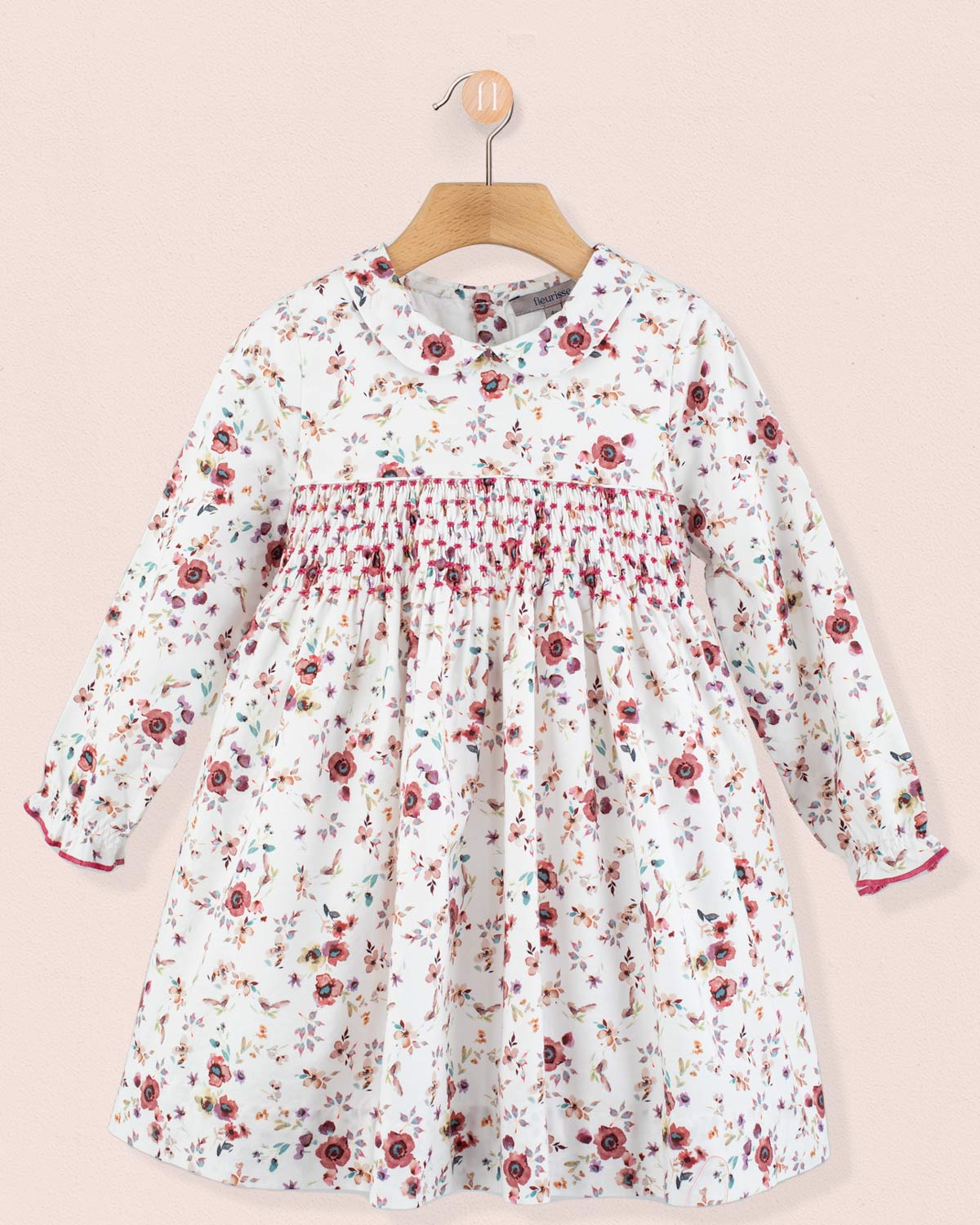 Violetta Tuscany Mauve Floral - Smocked Dress