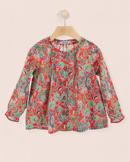 Ruffle Tunic Liberty Deer - Tunic