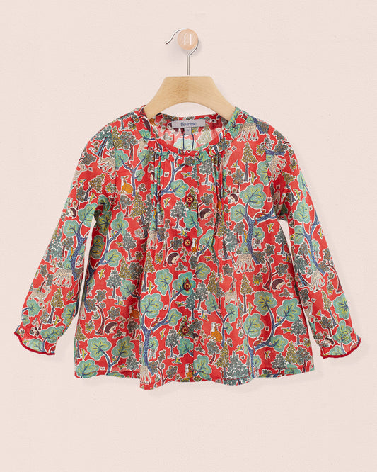 Ruffle Tunic Liberty Deer - Tunic