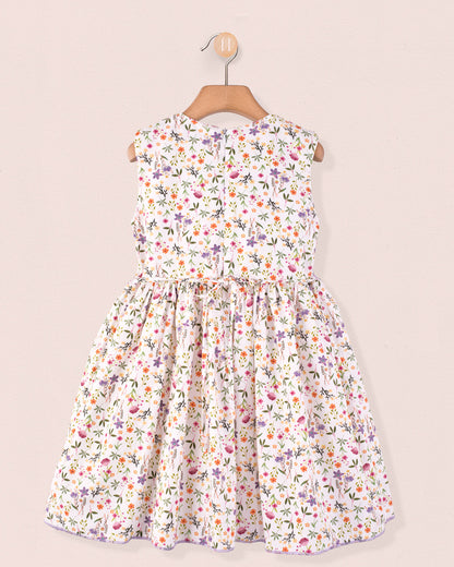 Amandine Cyclam Garden Smock - Smocked Dress