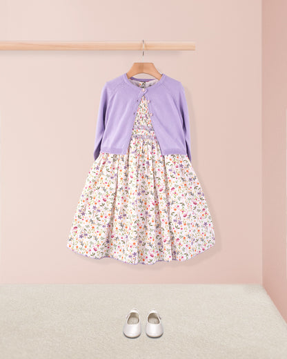 Amandine Cyclam Garden Smock - Smocked Dress