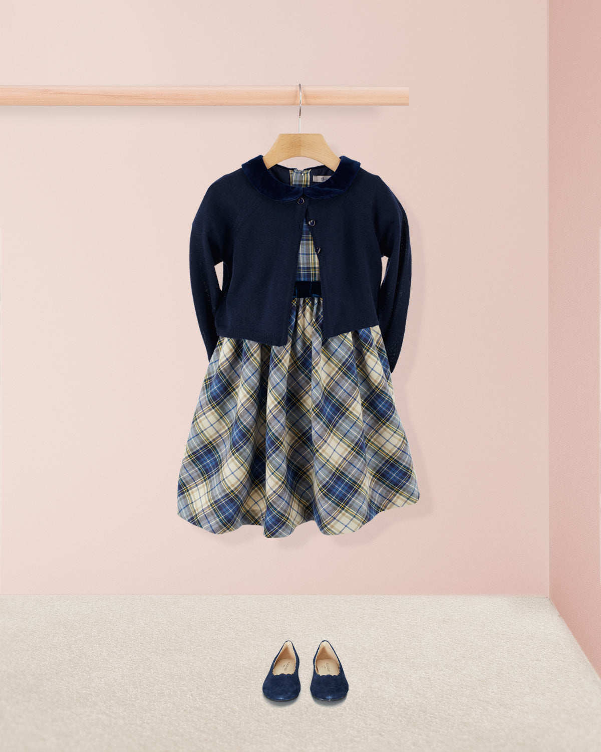 Avignon Blue Tartan Dress - Dress