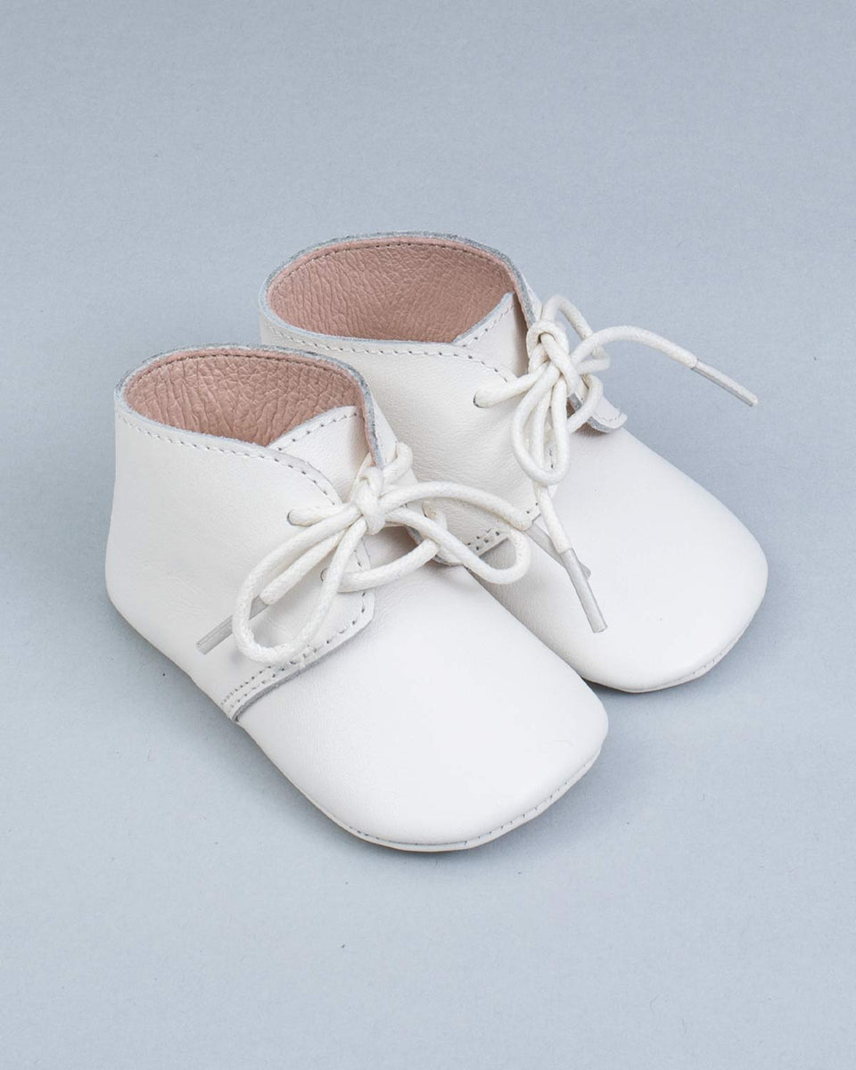 Daniel Cream Baby Boy Leather Crib Shoe