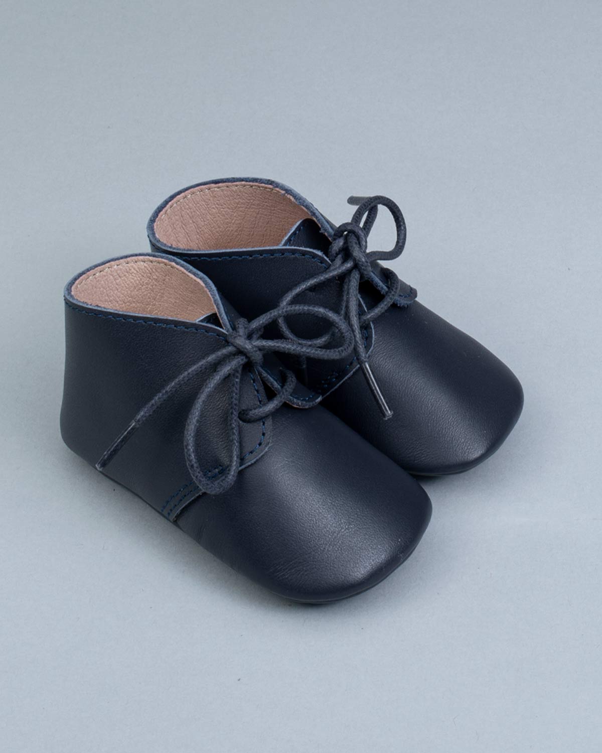 Daniel Navy Baby Boy Leather Crib Shoe - Shoe
