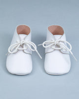 Daniel White Leather Crib Shoe