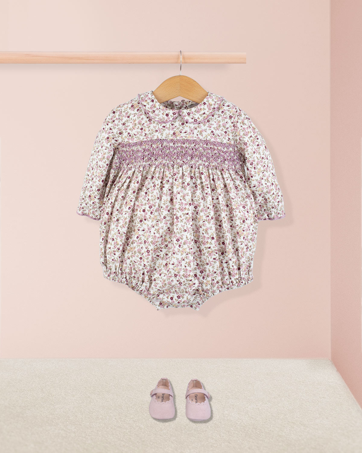 Beatrice French Antique Mauve Bubble - Romper