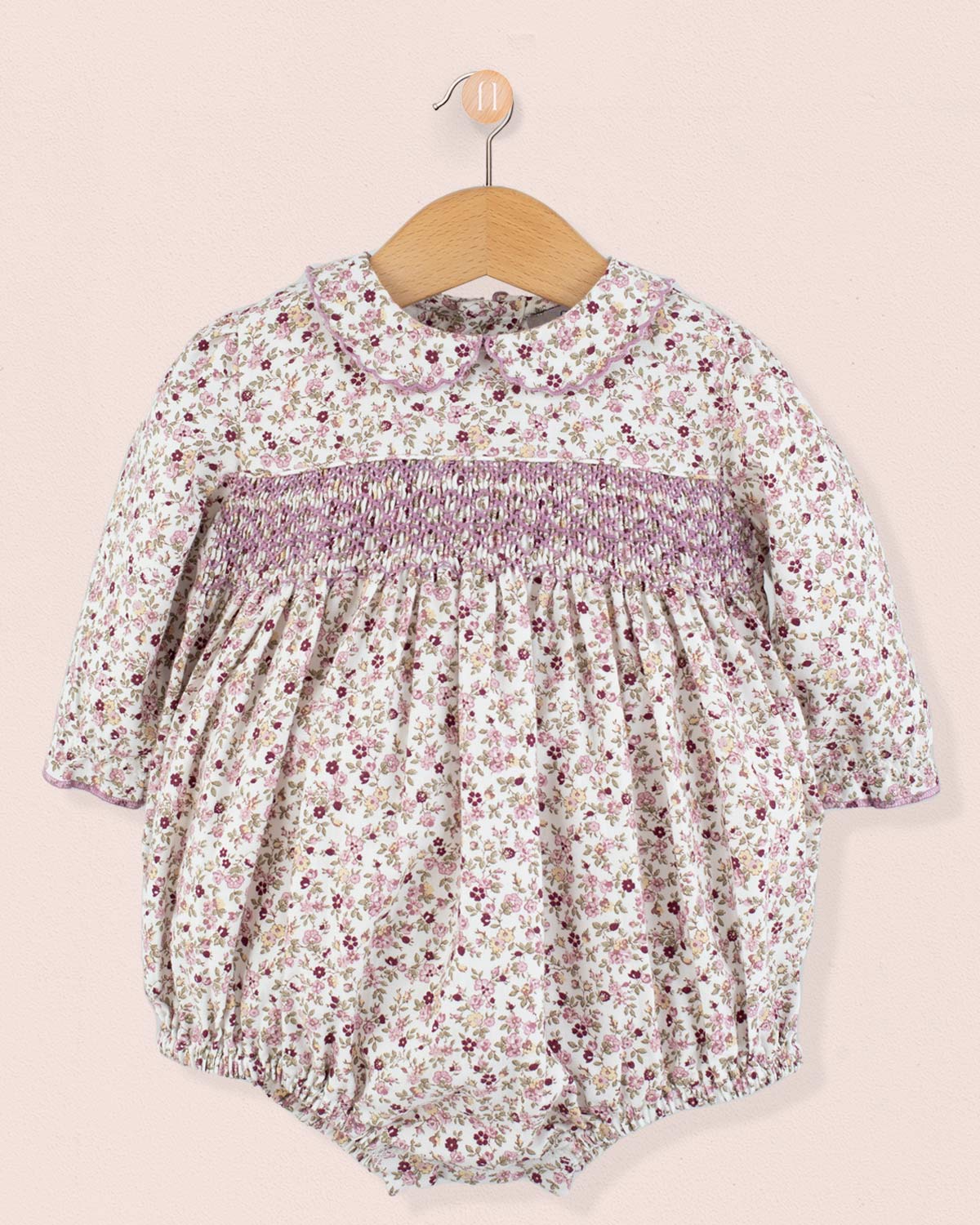 Beatrice French Antique Mauve Bubble - Romper