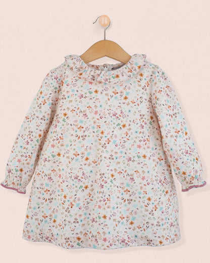 Rose Pink Falling Leaves A-Line Dress - Baby Dress