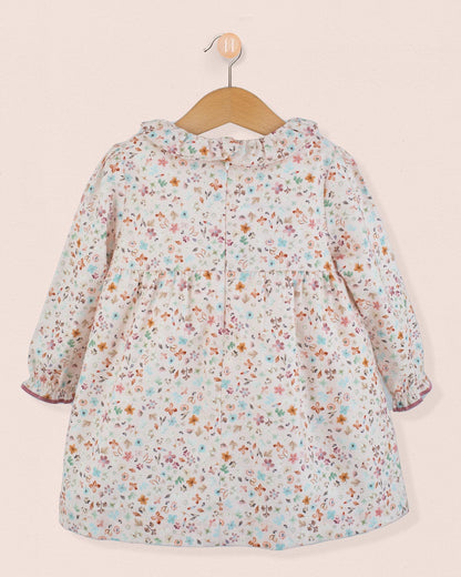Rose Pink Falling Leaves A-Line Dress - Baby Dress