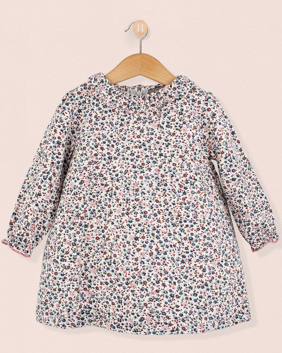 Rose Belina Grey Floral A-Line Dress