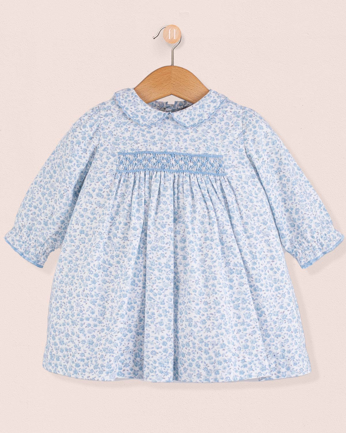 Baby Madeline French Blue Floral - Baby Dress