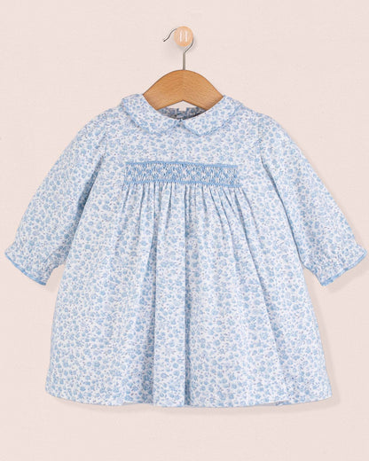 Baby Madeline French Blue Floral - Baby Dress