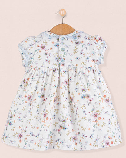 Bianca Tuscany Blue Floral Smock - Baby Dress