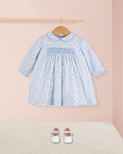 Baby Madeline French Blue Floral - Baby Dress