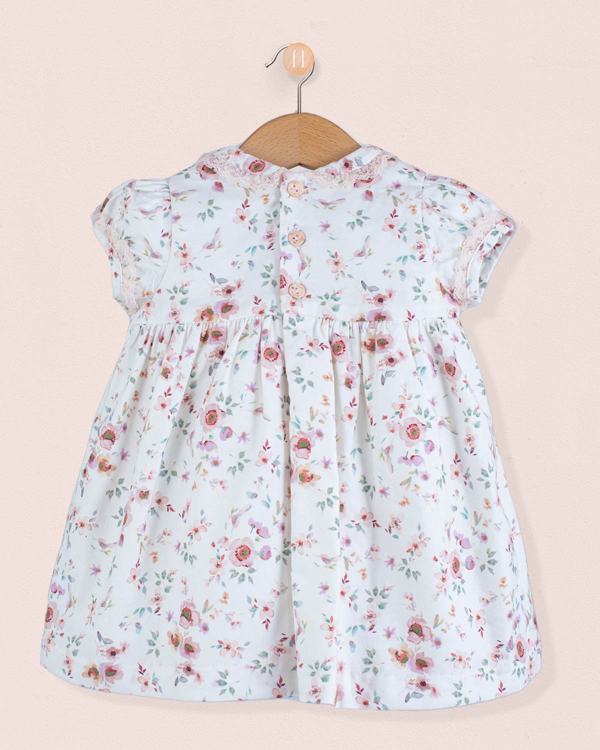 Bianca Tuscany Pink Floral Smock - Baby Dress