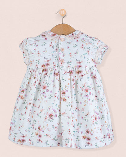 Bianca Tuscany Pink Floral Smock - Baby Dress