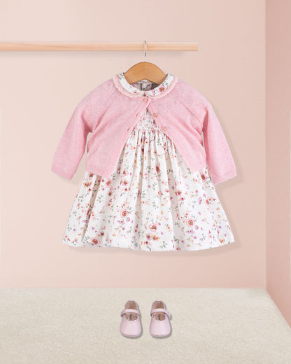 Bianca Tuscany Pink Floral Smock - Baby Dress