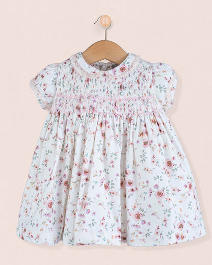 Bianca Tuscany Pink Floral Smock - Baby Dress