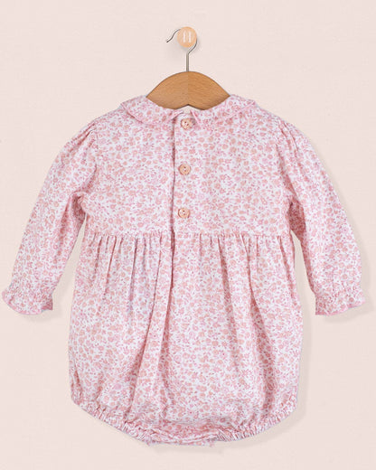 Beatrice Fresh Pink Floral Bubble - Romper