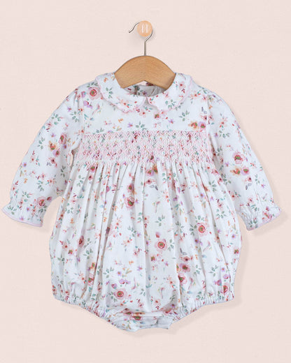 Beatrice Tuscany Pink Floral Bubble - Romper
