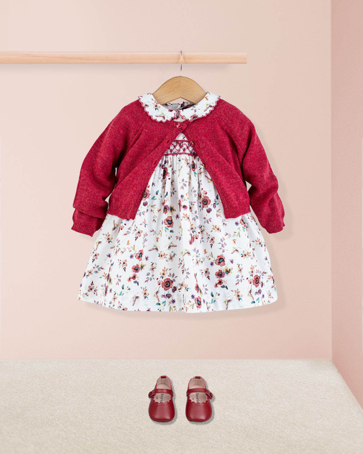 Baby Madeline Tuscany Mauve Floral - Baby Dress