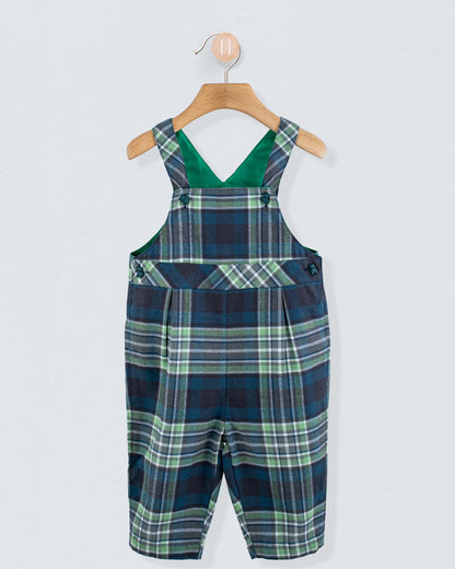 Bear Italian Hunter Check Flannel Overall - Romper